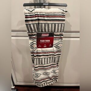 Coleman Striped Geometric Plush Throw Blanket